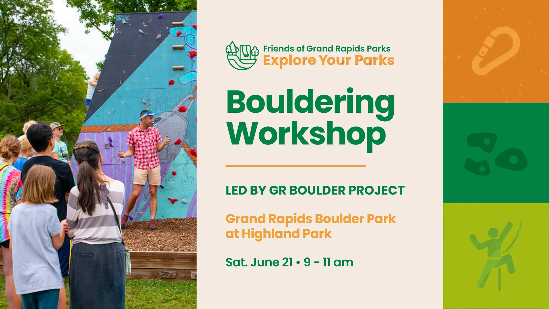 Explore Your Parks: Bouldering Workshop - Friends of Grand Rapids Parks