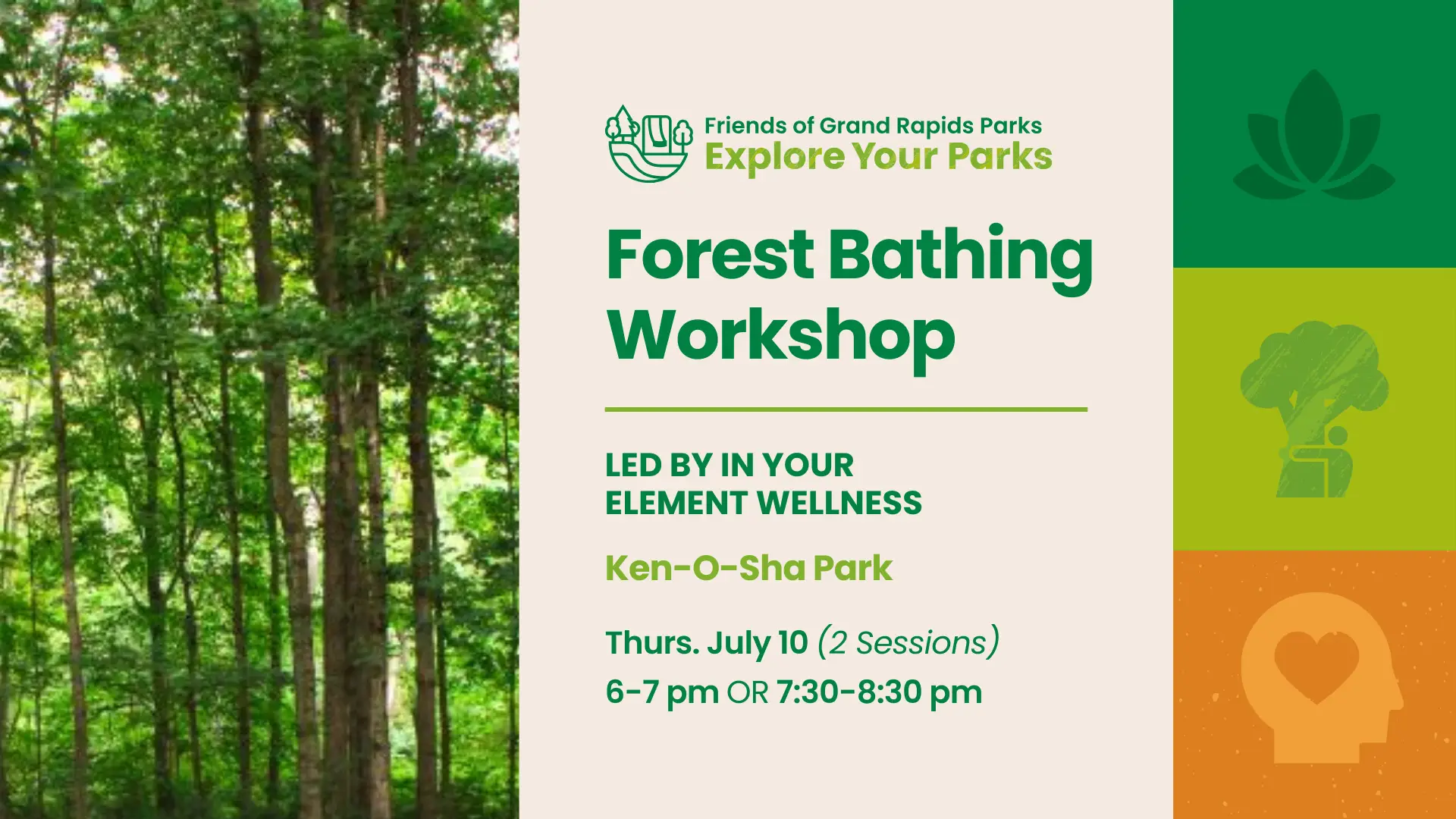 Explore Your Parks: Forest Bathing Workshop - Friends of Grand Rapids Parks
