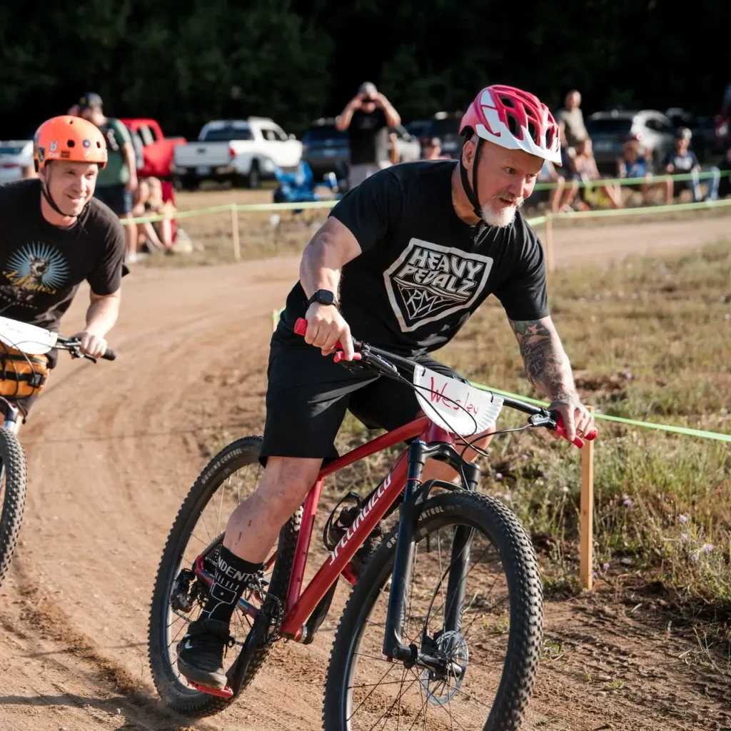men riding bikes